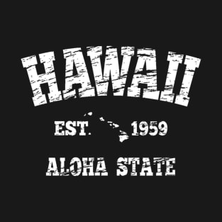 Hawaiian Aloha State Graphic Vintage Hawaiian Islands T-Shirt