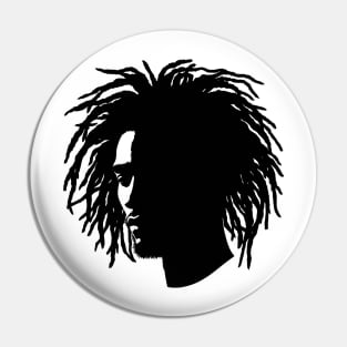 Afrocentric Dreadlocks Silhouette Pin