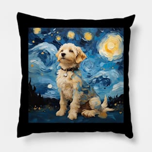 Cocker Spaniel In Starry Night Pillow