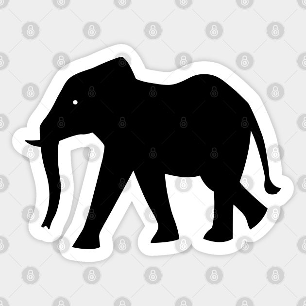 Black Elephant Tattoo - Elephant - Sticker | TeePublic Black Elephant Tattoo - Elephant - Sticker | TeePublic