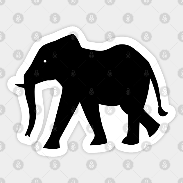 Mappe ægteskab suffix Black Elephant Tattoo - Elephant - Aufkleber | TeePublic DE