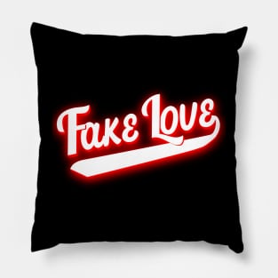 Fake love in red Pillow