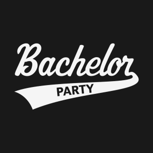 Bachelor Party (Stag Party / Team Groom / Lettering / White) T-Shirt