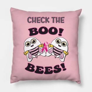 Breast Cancer Awareness Check The Boo-Bees Pillow