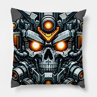 Biomech Skull S01 D81 Pillow