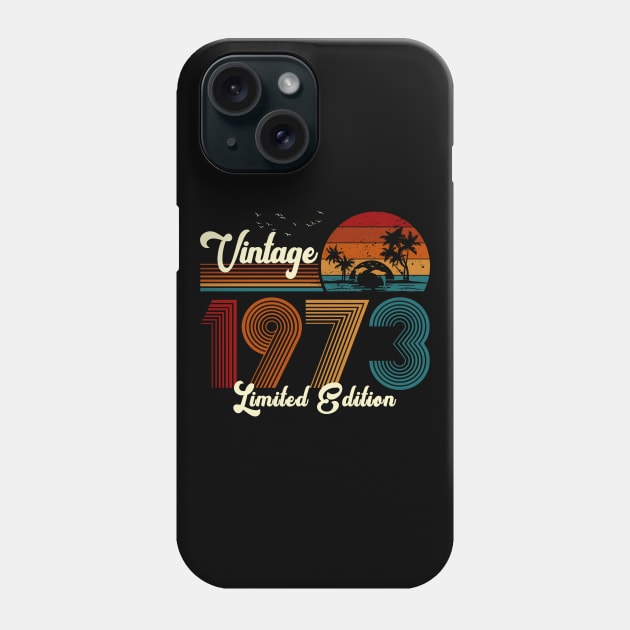 Vintage 1973 Shirt Limited Edition 47th Birthday Gift Phone Case by Damsin