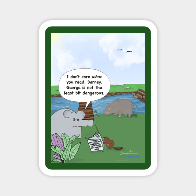 Enormously Funny Cartoons Hippo Steriotyping - Zoo Comics - Magnet | TeePublic Enormously Funny Cartoons Hippo Steriotyping - Zoo Comics - Magnet | TeePublic