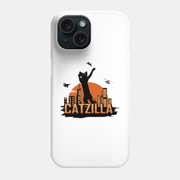 Catzilla Phone Case by IDesign23