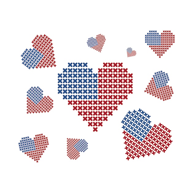 I Love USA In My Heart by BestChooseArt