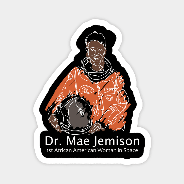 Historical Women in STEM! Dr Mae Jemison Magnet by CatsandBats