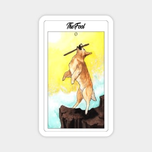 The Fool Dog Card Magnet