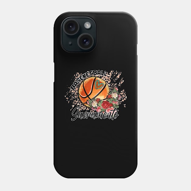 Aesthetic Pattern Sacramento Basketball Gifts Vintage Styles Phone Case by Frozen Jack monster