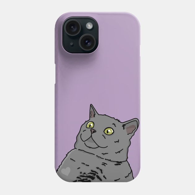 Shocked Cat Phone Case by N3RDYCATS