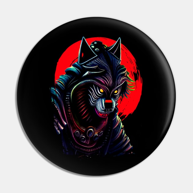 werewolf in Samurai armour Pin by BAJAJU