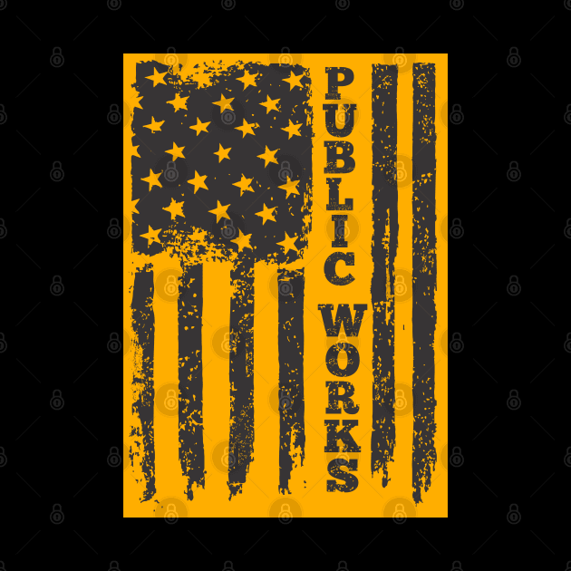 public works  distressed flag by stuff101