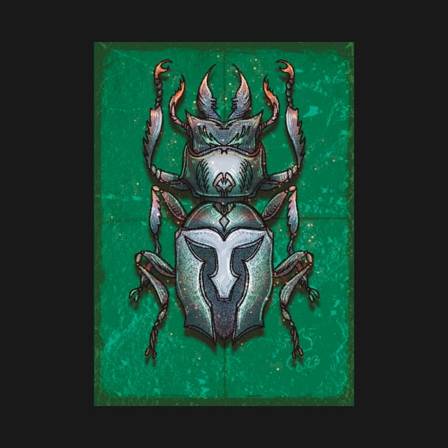 Spartan Beetle by Milena Deneno Art