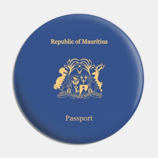 Mauritius passport Pin