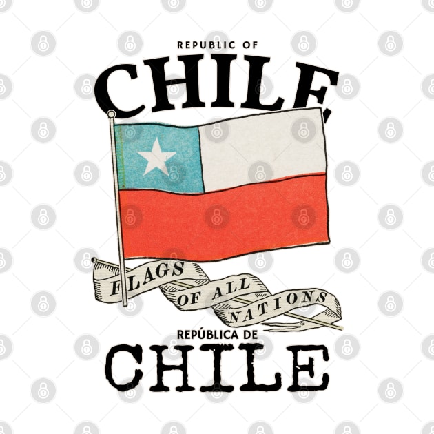 Vintage Chile Country Flag by KewaleeTee