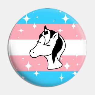 Trans Sparkle Unicorn Pin