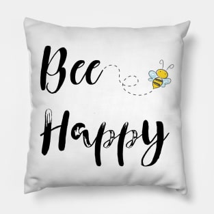 Cute BEE HAPPY Honeybee Gifts Pillow