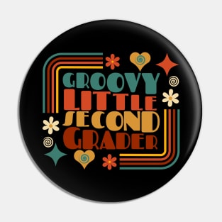 Groovy Little SECOND Grader First Day of School Pin