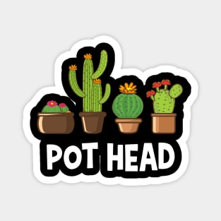 Pot Head Cactus Gift Magnet