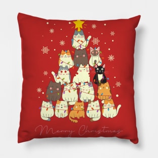 Cats tree, Merry Christmas Pillow