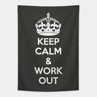 Keep Calm & Work Out Tapestry