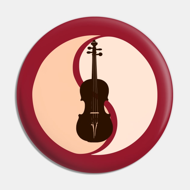 Violin Yin and Yang Pin by OneStopNerdShop