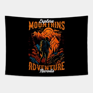 Explore Mountains Adventure Awaits Tapestry