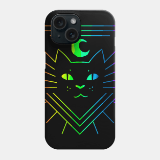 Rainbow Moon Cat Phone Case