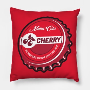 Vintage Atomic Cherry Soda Bottlecap Pillow