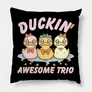 Duckin' Awesome Trio Pillow