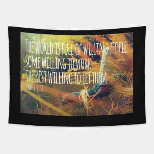 Robert Frost Quote Design Tapestry