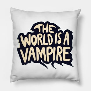 The World is a Vampire Halloween Grunge Music Pillow