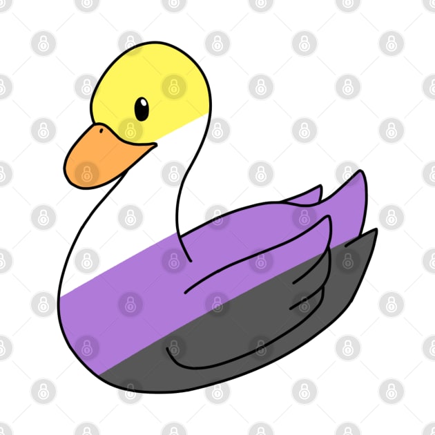 Light Nonbinary Duck by ceolsonart