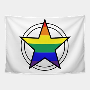 Pride Flag Pentacle Tapestry