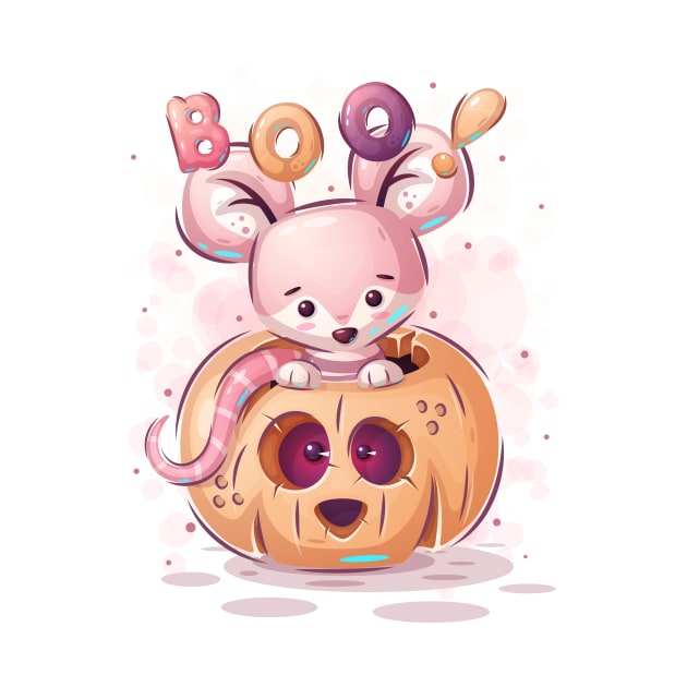 Mouse in pumpkin by NoonDesign