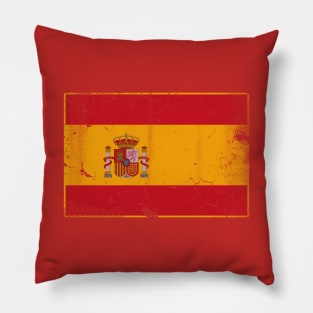 Vintage Flag Of Spain Pillow