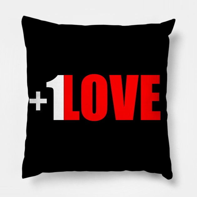 Plus 1 Love Pillow by FutureImaging