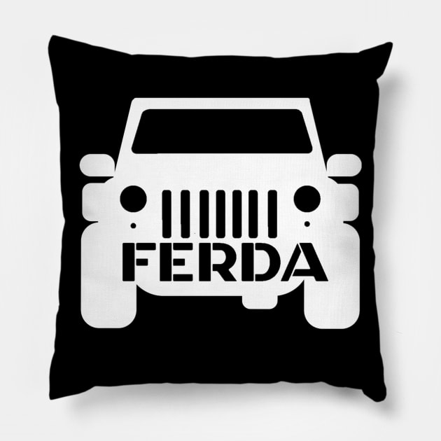 Letterkenny Ferda Truck White Pillow by PincGeneral