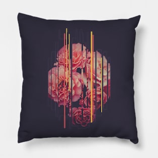 Rose Glitches Vertical Pillow