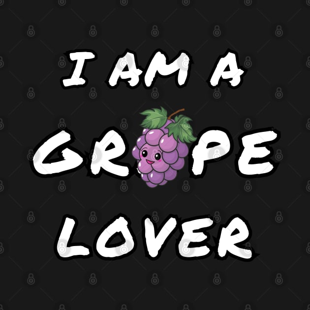 Grape Lover Cute Funny by Estrella Design