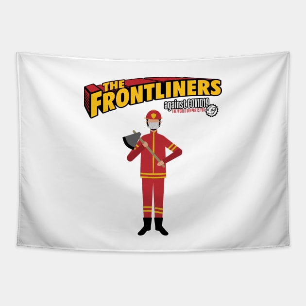 The Frontliners firefighters Tapestry by opippi