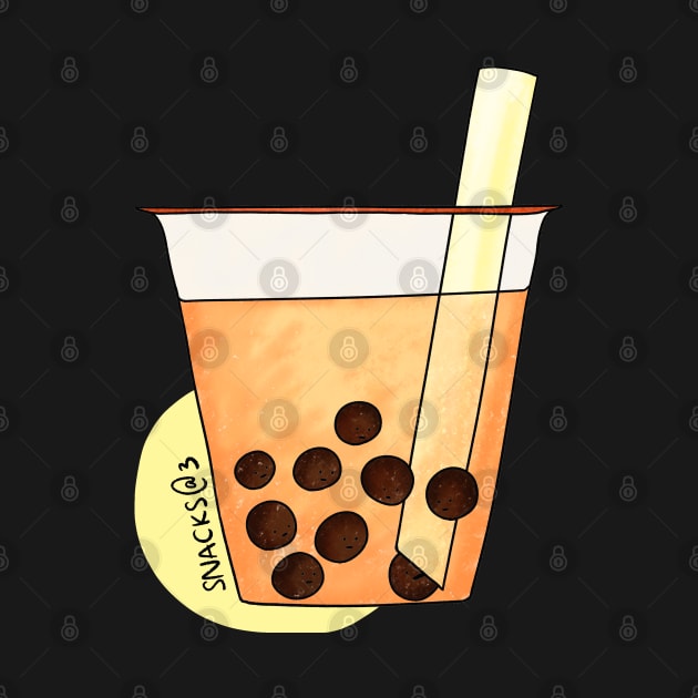 Boba Milk Tea Drink by Snacks At 3