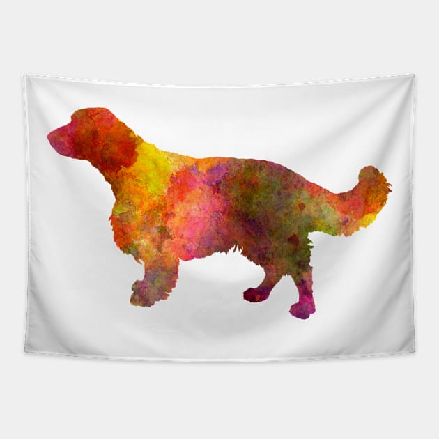 Welsh Springer Spaniel in watercolor Tapestry by PaulrommerArt