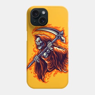 Fiery Grim Reaper Phone Case