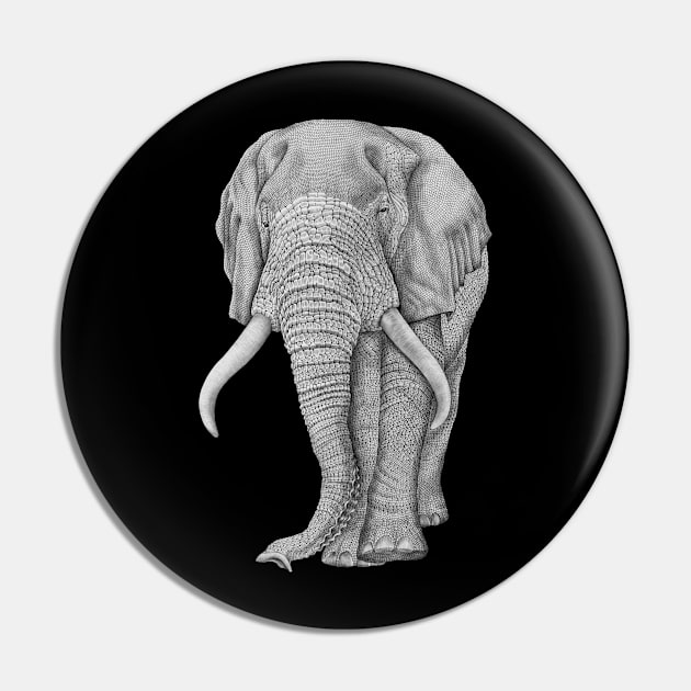 African elephant Pin by Tim Jeffs Art