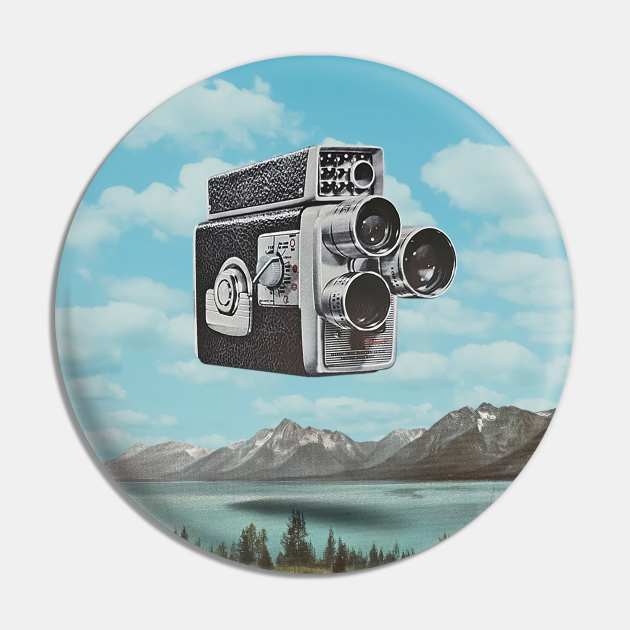 8mm - Surreal/Collage Art Pin by DIGOUTTHESKY