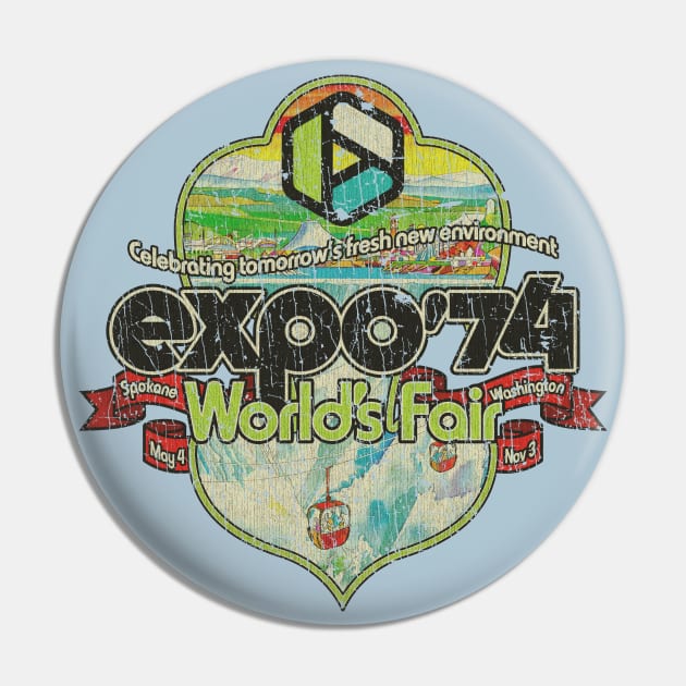 Expo '74 World's Fair Crest 1974 Pin by JCD666